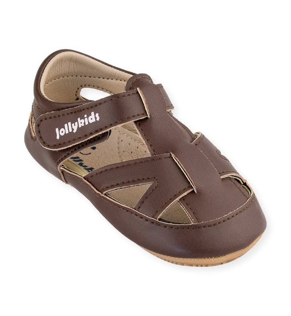 Landon Brown T-Stap Shoe by Jolly Kids - Chickick Shop
